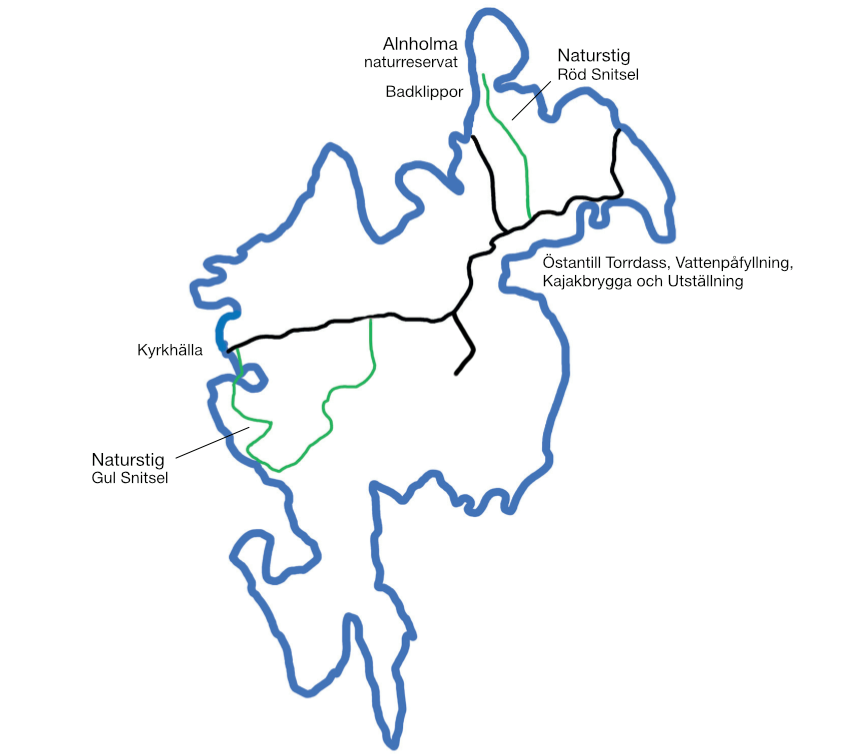 Bild visar en karta över Aspöja